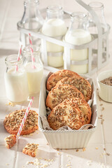 Traditionally sunflower seed cookies as a sweet dessert.