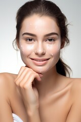 Radiant Woman with Clear Glowing Skin Portrait