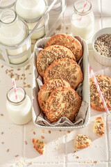 Traditionally sunflower seed cookies as a popular sweet snack.