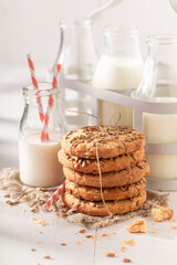 Tasty sunflower seed cookies as a popular sweet snack.