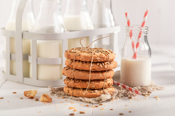 Traditionally sunflower seed cookies as a breakfast snack.