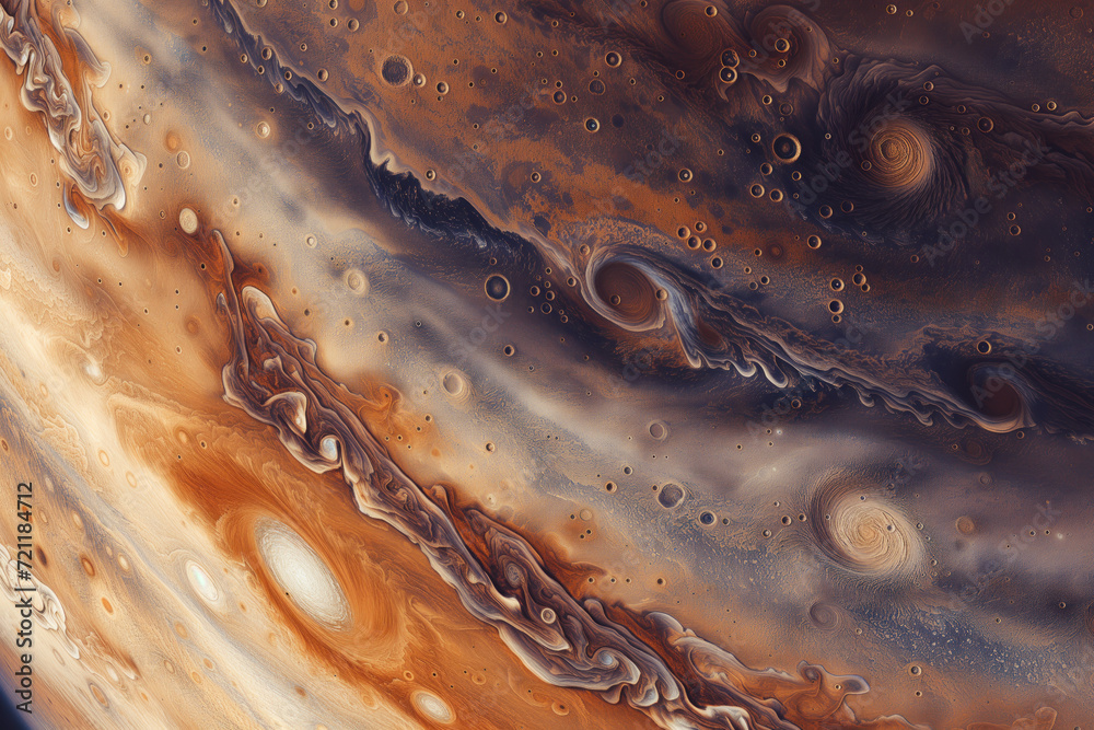 Poster incredible surface of a distant unknown exotic planet. background image. created with generative ai 