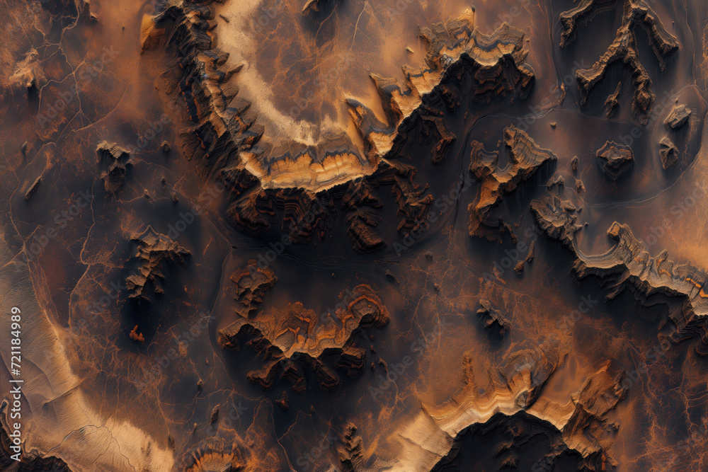 Poster incredible surface of a distant unknown exotic planet. background image. created with generative ai 