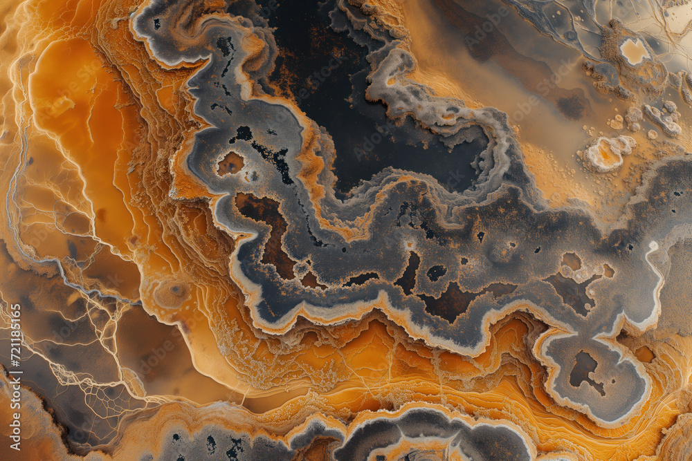 Poster incredible surface of a distant unknown exotic planet. background image. created with generative ai 
