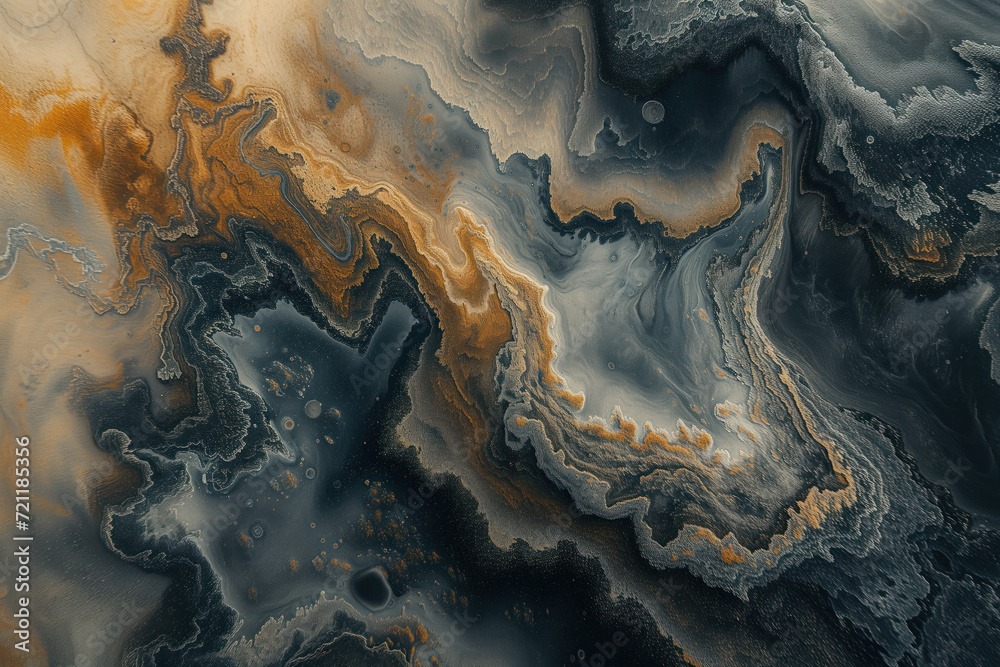 Poster incredible surface of a distant unknown exotic planet. background image. created with generative ai 