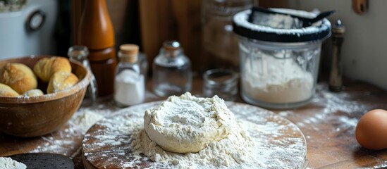 Fototapeta premium Efficiently Prepare Bread Dough with a Food Processor for Quick and Easy Kneading