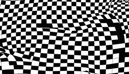 Obraz premium Experience the Illusion with this Psychedelic Checkerboard Design