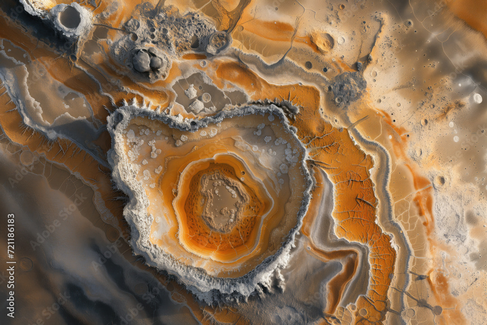 Poster incredible surface of a distant unknown exotic planet. background image. created with generative ai 