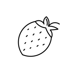 Fruits Icons Set Food Outlined