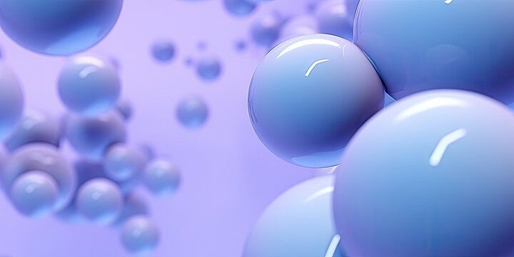 3d background  with blue  spheres,3d rendering picture of colorful balls. Abstract wallpaper and background.