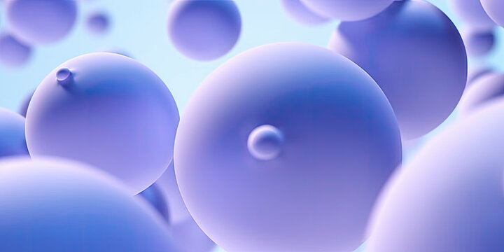 3d background  with blue  spheres,3d rendering picture of colorful balls. Abstract wallpaper and background.