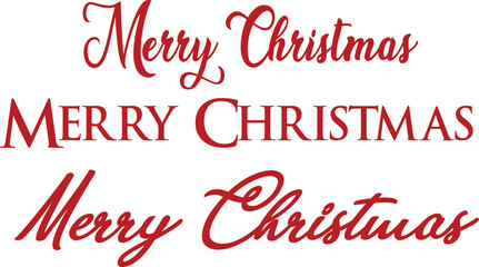 Merry Christmas text, Lettering design card template, Handwriting Alphabets, Hand Drawn Fonts, Creative typography for Holiday Greeting Gift Poster, banner, flyer, Vector illustration.