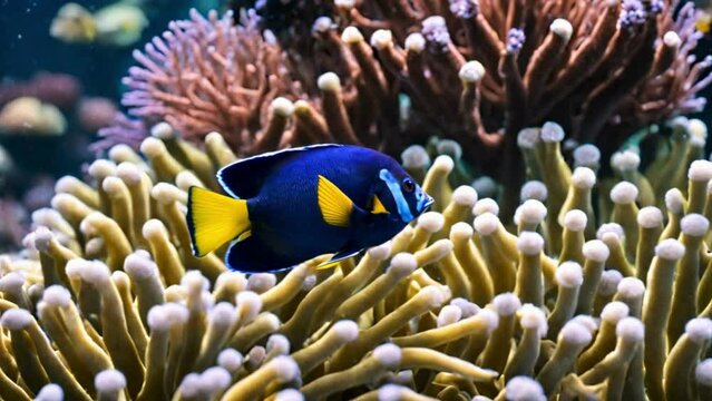 Tropical Fish And Coral Reef. Underwater Life In The Ocean