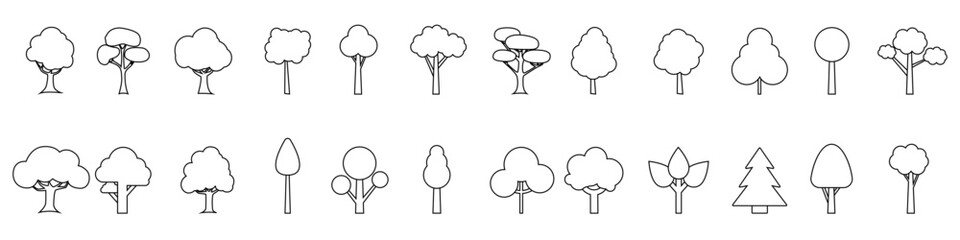 Tree icon vector set. Nature illustration sign collection. green symbol.
