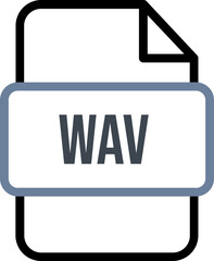 WAV File icon with bold outline