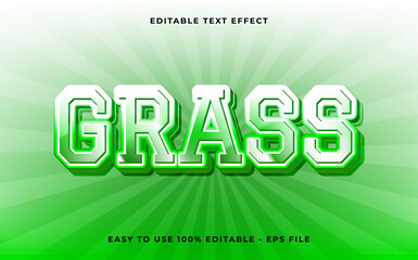 grass 3d style editable text effect template