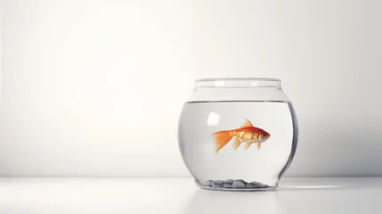 Fotobehang goldfish in a glass © natalikp