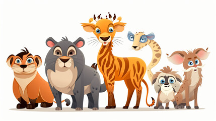 Wild animals cartoon