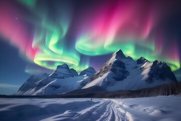 A symphony of colors in the sky during a breathtaking aurora Borealis display