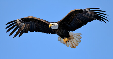 Bald eagle or American eagle Haliaeetus leukoses