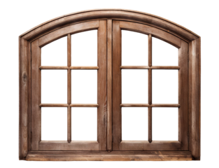 Wooden window, cut out