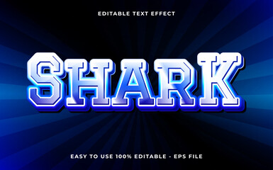 Shark 3d style editable text effect template