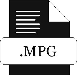 MPG  File Extension Icon Black fill 