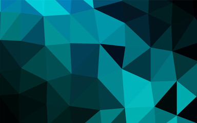 Light BLUE vector abstract polygonal cover. Shining illustration, which consist of triangles. Triangular pattern for your business design.