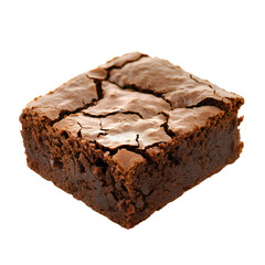 Brownie,dessert sweet food Dish,Chocolate, isolated on white and transparent background