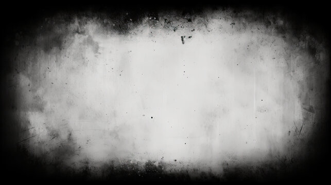 black Grungy background with faded frame,old black vignette border frame on white gray background, vintage grunge background texture design, Grunge scratched metal background, distressed scary texture