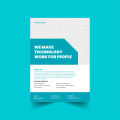 IT service and management flyer template idea sample