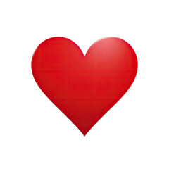 red heart isolated on transparent background