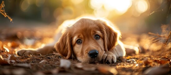 Captivating Portraits of Adorable Golden Retriever Puppy: A Delightful Gallery Showcasing the Playful Charms of Portraits, Golden Retriever, Puppy
