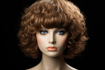 Fototapeta premium Mannequin head wearing a wig