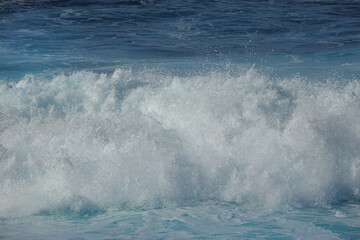 Fototapeta premium Waves of the Atlantic Ocean along the west coast of Spanish island Lanzarote