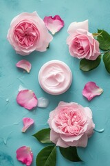 Plant based cosmetic skin care products with rose rose petals