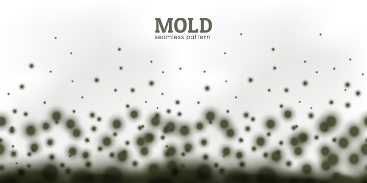 Realistic seamless pattern of black mold from below