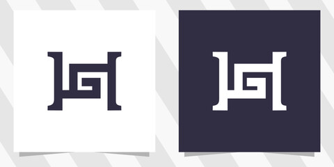 letter hg gh logo design vector