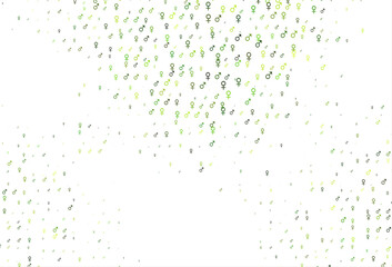 Light green vector texture with male, female icons.