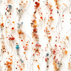 Obraz na płótnie Canvas Dry flowers. Abstract seamless pattern. AI generated.