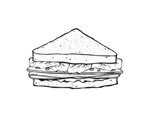 Vector illustration of a sandwich