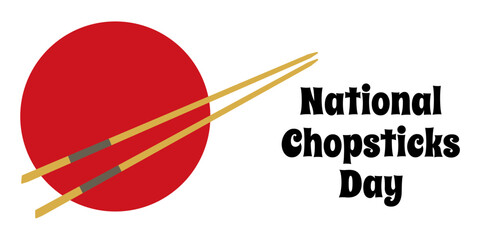 National Chopsticks Day, horizontal design of a poster or banner about an unusual holiday