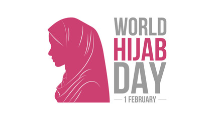 World Hijab Day. Template for Background, Poster, Banner, Greeting card. Vector illustration