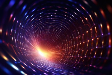 Abstract 3D Wormhole Tunnel Grid
