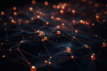 Fototapeta premium Abstract futuristic data technology illustration.