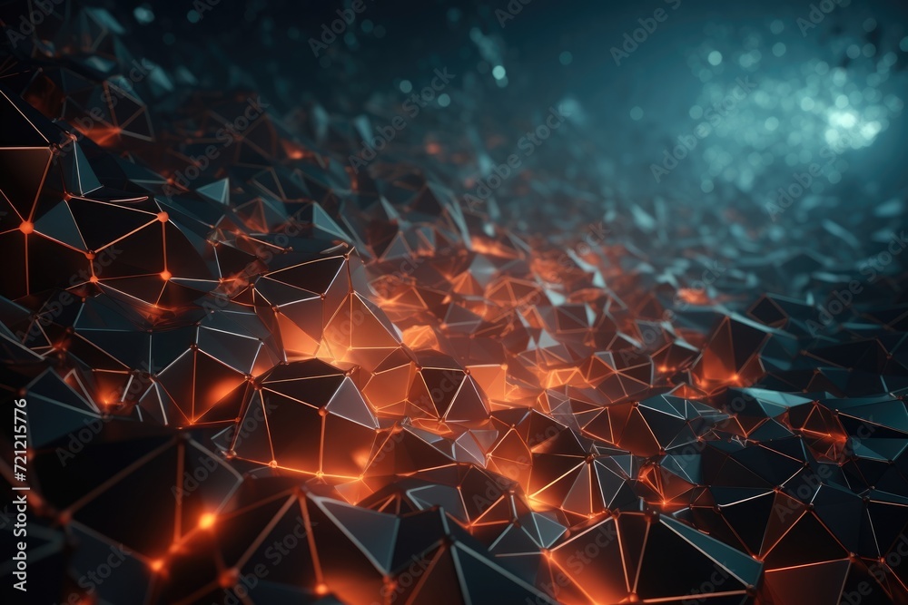 Poster futuristic network shape. computer generated abstract background