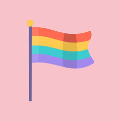 vector flat pride flag illustration