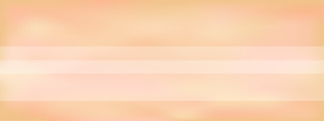 Fototapeta premium Wide abstract banner with gradient texture. Large peach background in delicate pastel colors. Vector illustration. Beige, pink, peach wallpaper in large size.