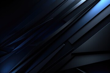 Modern abstract background with dark geometric shapes and luxurious 3D effect.