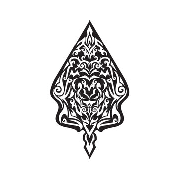 black  gunungan wayang icon vector concept design  template